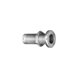 B-0B-SGJ - Push-pull connector - Fixed coupler, nut fixing, keys (G, A, B, J, K, L) at the flange end and keys (G, A, B, J, K, L) at the other end, watertight or vacuum-tight