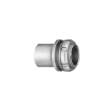 B-0B-HM - Push-pull connector - Fixed receptacle with grounding tab, nut fixing, watertight or vacuum-tight (back panel mounting)
