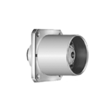 K-3K-ED - Push-pull connector - Fixed receptacle with rear square flange, protruding shell and grounding tab, 4 hole screw fixing