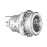 S-0S-ERN - Push-pull connector - Fixed receptacle, nut fixing, with grounding tab