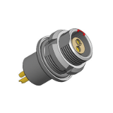 T-1T-HEG - Push-pull connector - Fixed socket, nut fixing, watertight or vacuumtight, back panel mounting