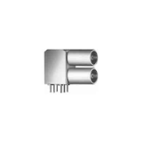 00-00-EPY - Push-pull connector - Two vertical elbow receptacles for printed circuit