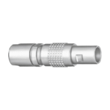 0A-0A-FFA - Push-pull connector - Straight plug with cable collet and nut for fitting a bend relief