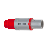 P-2P-CA_Z_R - Push-pull connector - Straight plug with cable collet and nut for fitting a bend relief