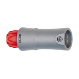 SP-SP-SR_G_R - Push-pull connector - Free socket, key (N) or keys (P, S and T), with red cable collet