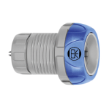 SP-SP-SL_A - Push-pull connector - Fixed socket, key (N) or keys (P, S and T),blue, with nut