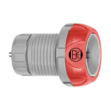 SP-SP-SL_R - Push-pull connector - Fixed socket, key (N) or keys (P, S and T),red, with nut
