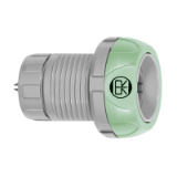 SP-SP-SL_V - Push-pull connector - Fixed socket, key (N) or keys (P, S and T),green, with nut