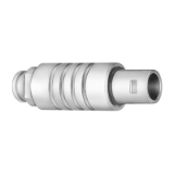 S-1S-FFE - Push-pull connector - Straight plug, cable collet, front seal and nut for fitting a bend relief (IP54 when mated)