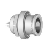 S-0S-HGW - Push-pull connector - Fixed receptacle, nut fixing, with back washer, watertight or vacuum-tight