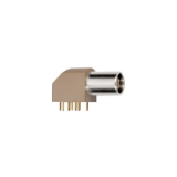 B-0B-EP_B - Connecteur Push-Pull / Embase coudée pour circuit imprimé (fixation par soudure ou à vis)
