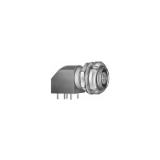 00-00-XB_H - Connecteur Push-Pull / Embase coudée à écrou pour circuit imprimé (montage par l'arrière du panneau)